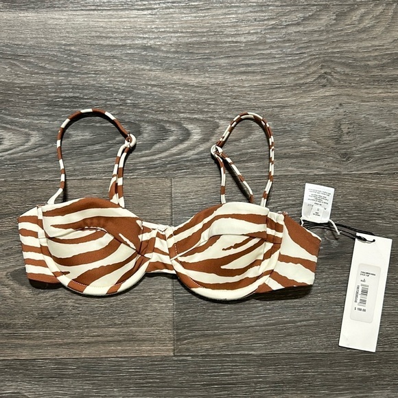 Veronica Beard Other - NEW Veronica Beard Small Dyer Animal Print Bikini Top Swim Bathing Suit Swimsuit